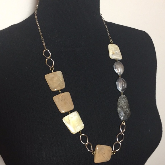 Vintage Jewelry - 2-$10 Vtg Fashion Silver Tone Faux Stones Necklace